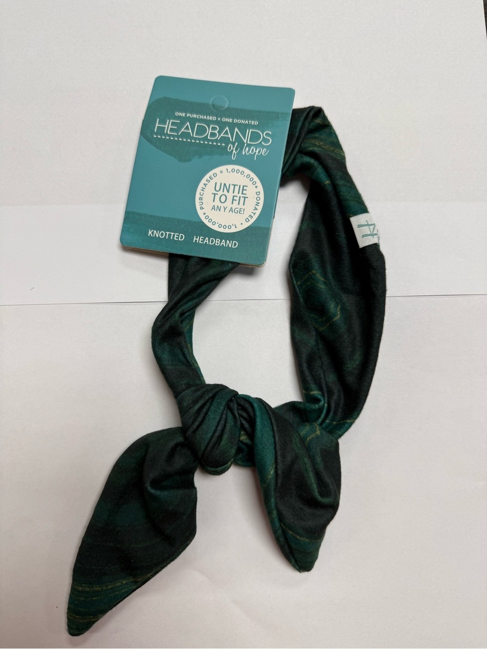 Knotted Headband in Dark Green quartz NWT Headbands of Hope